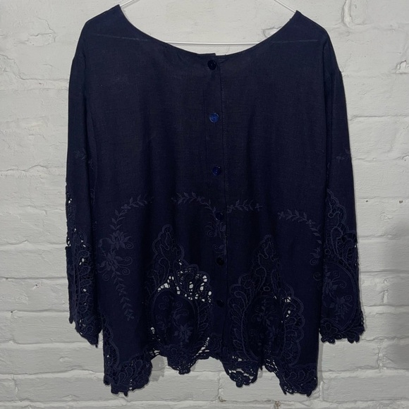 Cynthia Rowley Blouse 1X - Picture 2 of 6